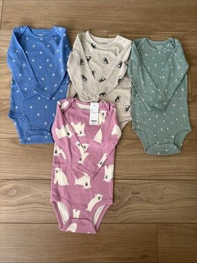 Carter's Long-Sleeve Bodysuit Set - Set of 4